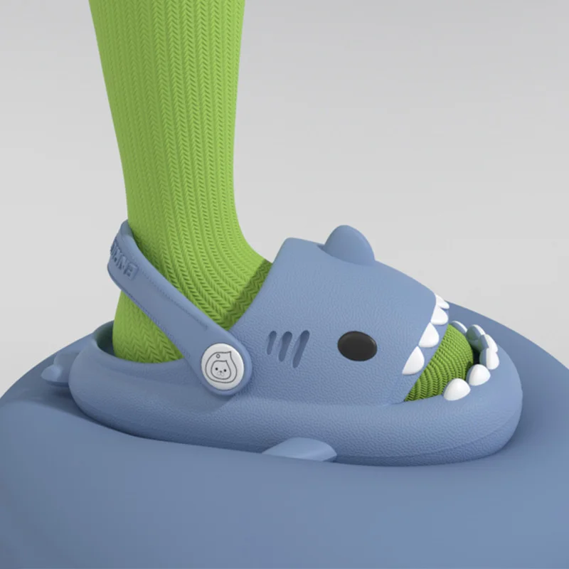 Children Sandals Kids Slippers Shoes Cartoon Shark Summer Boys Girls Baby Thick Soft Sole Non-slip thumbnail 3