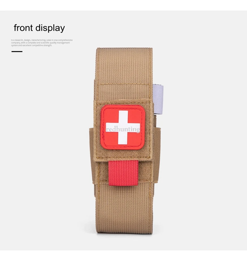 Tactical Tourniquet Pouch Holder Hunting Trauma Medical Shear Pouch Outdoor Elastic Tourniquet Holder Pen Flahslight EDC Bag thumbnail 3