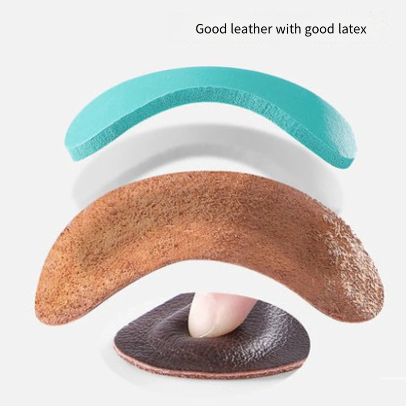 Cowhide Heel Protectors Stickers Sneakers Heels Feet Pads Genuine Leather Non Slip Shoe Pads Foot Pain Relievers Shoes Inserts thumbnail 2