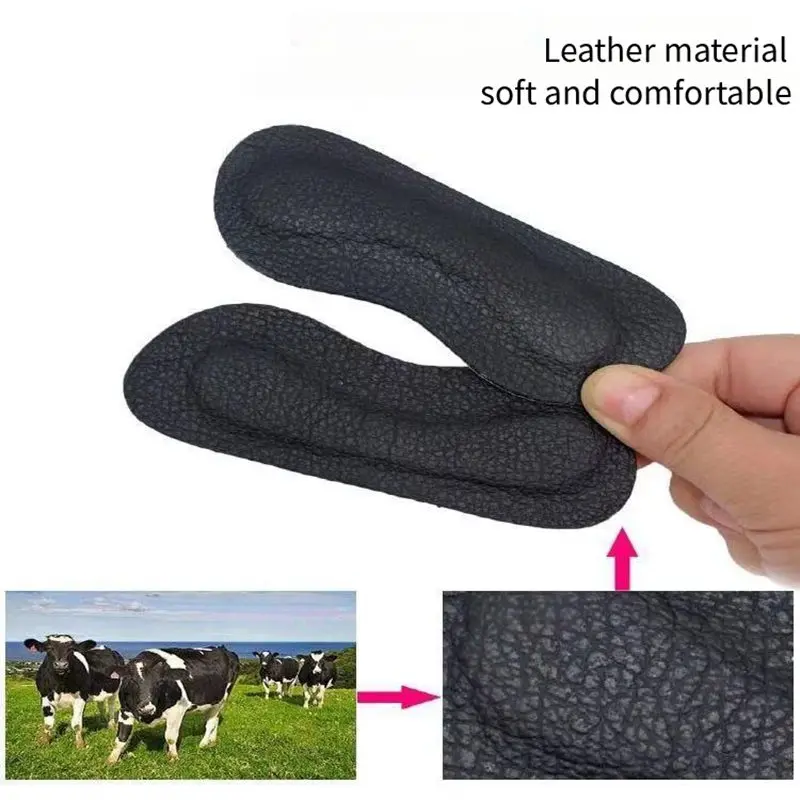 Cowhide Heel Protectors Stickers Sneakers Heels Feet Pads Genuine Leather Non Slip Shoe Pads Foot Pain Relievers Shoes Inserts thumbnail 4