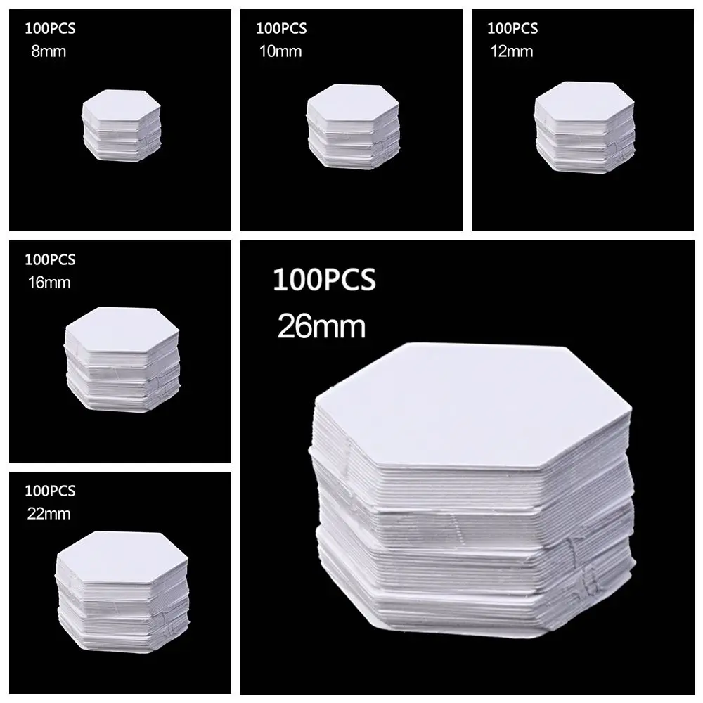 100Pcs DIY Handmade Hexagon Templates for Patchwork Paper Quilting Sewing Craft Sweaters Garment Fabric Sewing Accessory thumbnail 4