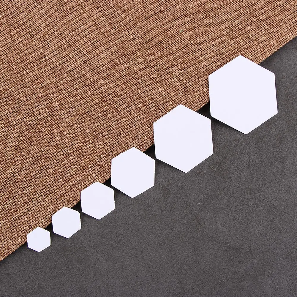 100Pcs DIY Handmade Hexagon Templates for Patchwork Paper Quilting Sewing Craft Sweaters Garment Fabric Sewing Accessory thumbnail 2
