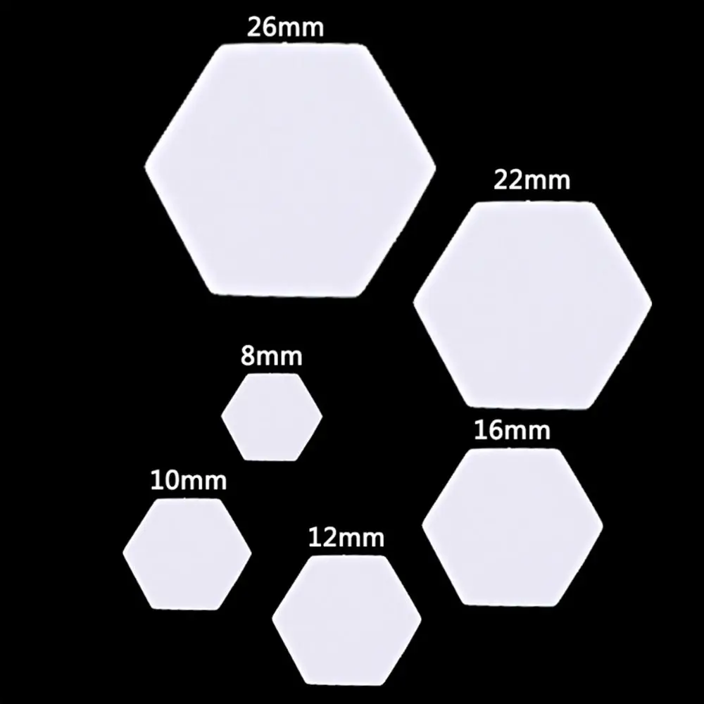 100Pcs DIY Handmade Hexagon Templates for Patchwork Paper Quilting Sewing Craft Sweaters Garment Fabric Sewing Accessory thumbnail 6