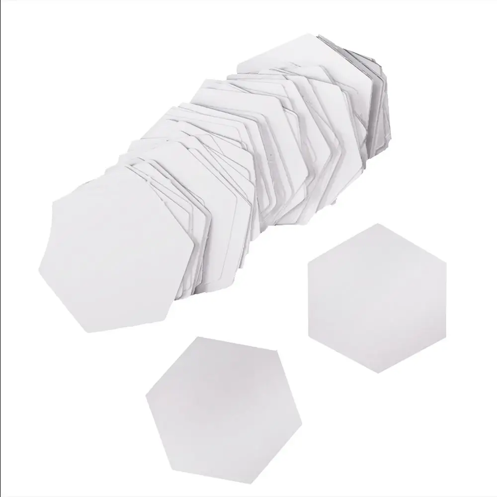 100Pcs DIY Handmade Hexagon Templates for Patchwork Paper Quilting Sewing Craft Sweaters Garment Fabric Sewing Accessory thumbnail 5
