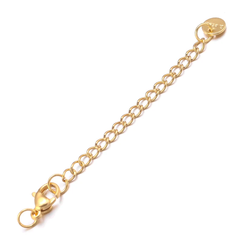 10pcs Stainless Steel Extension Extended Tail Chains Lobster Clasps Connectors DIY Jewelry Making Findings Bracelet Necklaces thumbnail 6