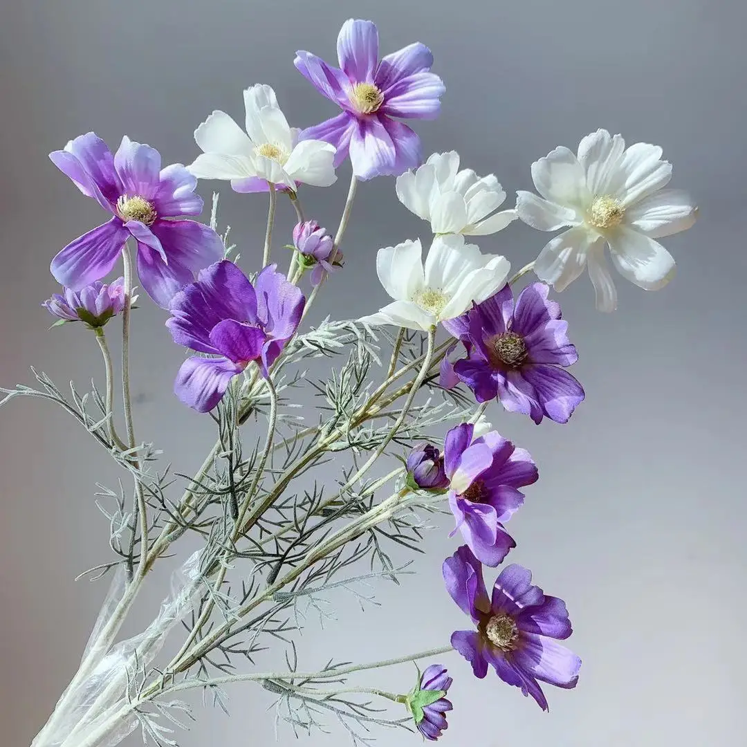Chamomiles Silk Artificial Flower 60cm Daisy White Fake Flowers Room Wedding Home Table Decorations Party Diy Bouquet Gifts 1PCs thumbnail 3