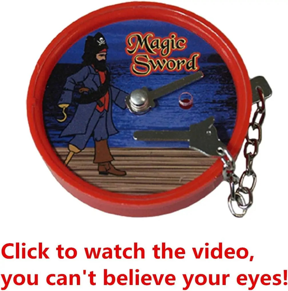 Magical Sword Tricks Magic Pirate Box Secret Box Close Up Show Magic Props Easy Magic Tricks Gift for Kids Children Beginners thumbnail 3