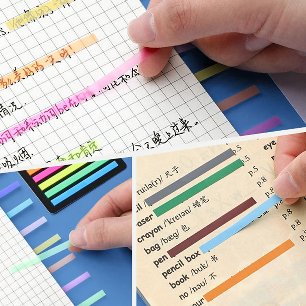 300 Sheets New Transparent Rainbow Index Memo Pad It Sticky Notepads Paper Sticker Notes School Supplies Kawaii Stationery Gift thumbnail 2