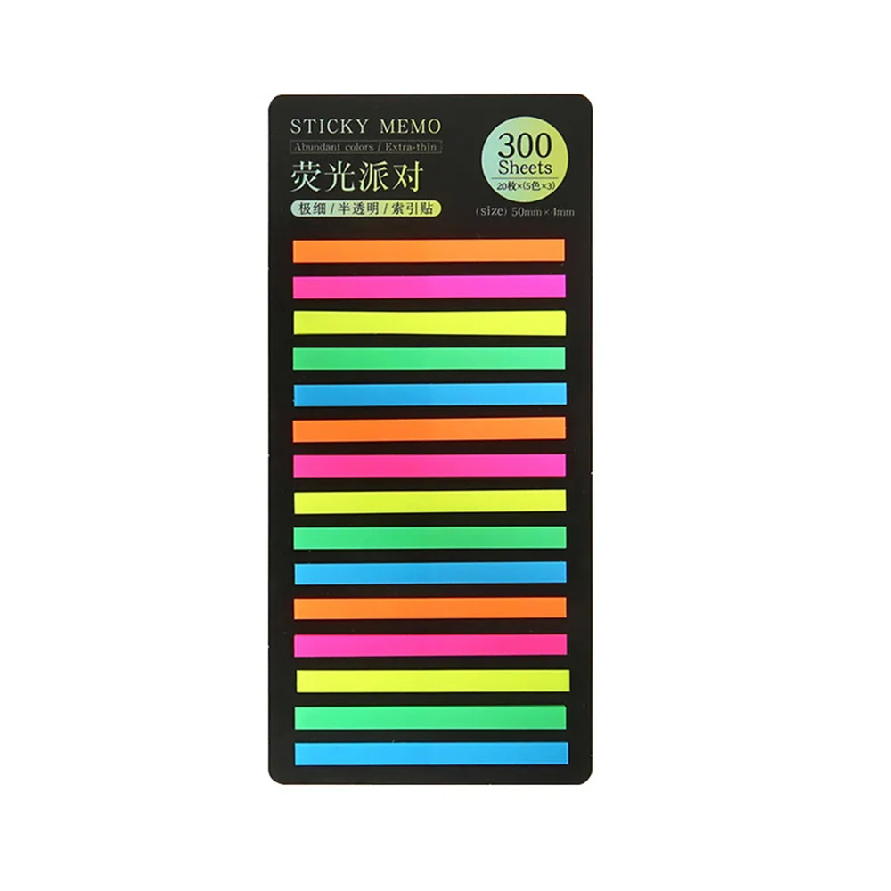 300 Sheets New Transparent Rainbow Index Memo Pad It Sticky Notepads Paper Sticker Notes School Supplies Kawaii Stationery Gift thumbnail 6