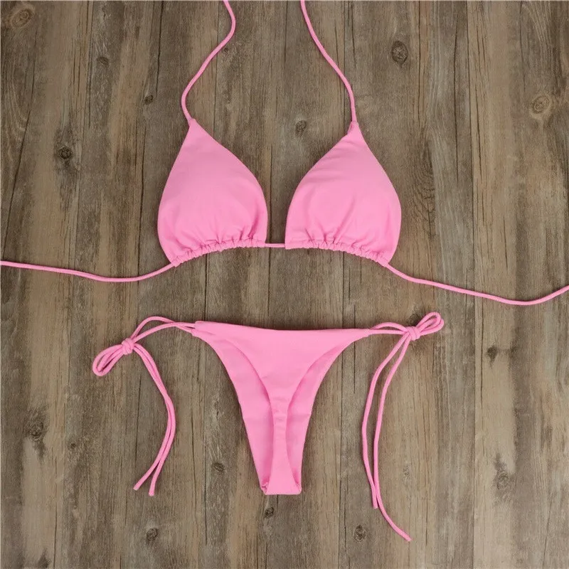 Summer Swimsuit Women Sexy Bikini Set Push-up Padded Bra Thong Two Pieces Swimwear Beachwear Bathing Suit Female Sexy Swimsuits thumbnail 3