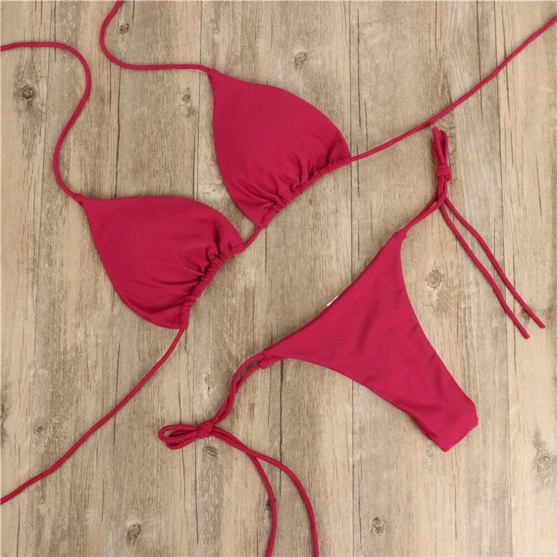 Summer Swimsuit Women Sexy Bikini Set Push-up Padded Bra Thong Two Pieces Swimwear Beachwear Bathing Suit Female Sexy Swimsuits thumbnail 6
