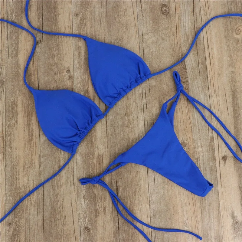 Summer Swimsuit Women Sexy Bikini Set Push-up Padded Bra Thong Two Pieces Swimwear Beachwear Bathing Suit Female Sexy Swimsuits thumbnail 5