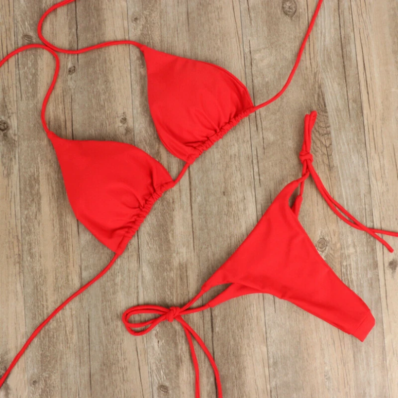 Summer Swimsuit Women Sexy Bikini Set Push-up Padded Bra Thong Two Pieces Swimwear Beachwear Bathing Suit Female Sexy Swimsuits thumbnail 2