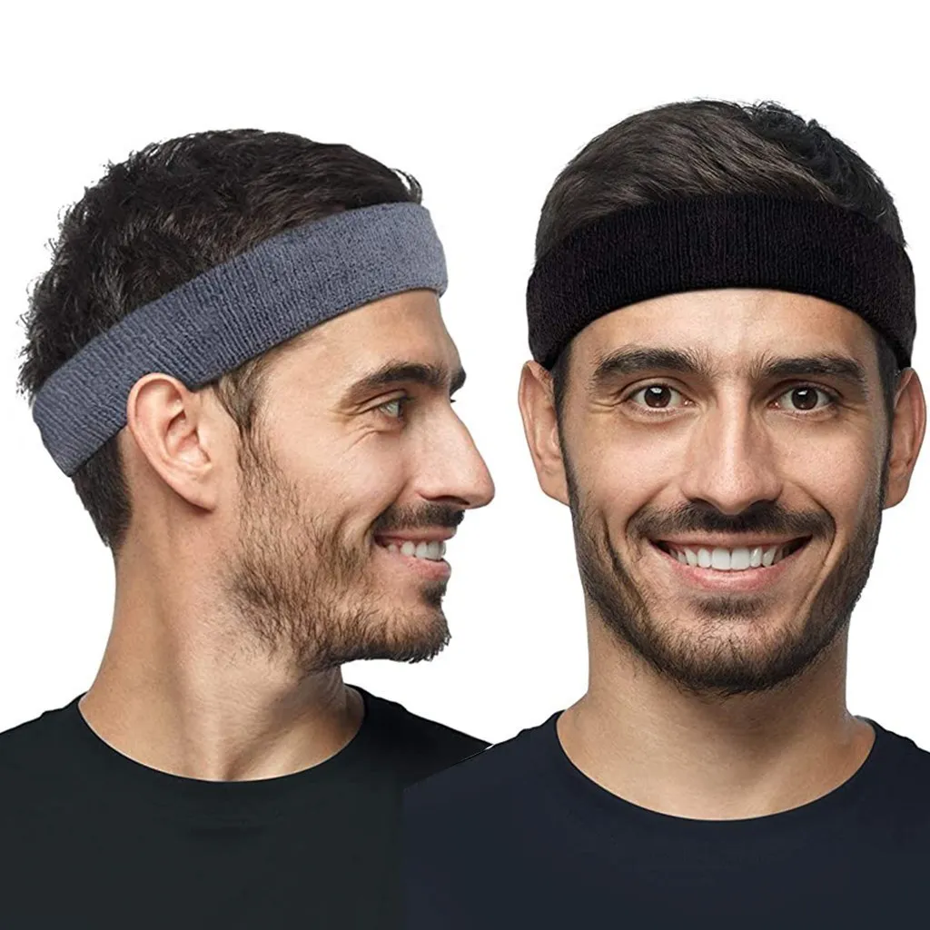 WOSWEIR-Cotton Athletic Headband Elastic Sweatbands Basketball Sports Women Men Gym Fitness Sweat Hair Band Volleyball Tennis thumbnail 3