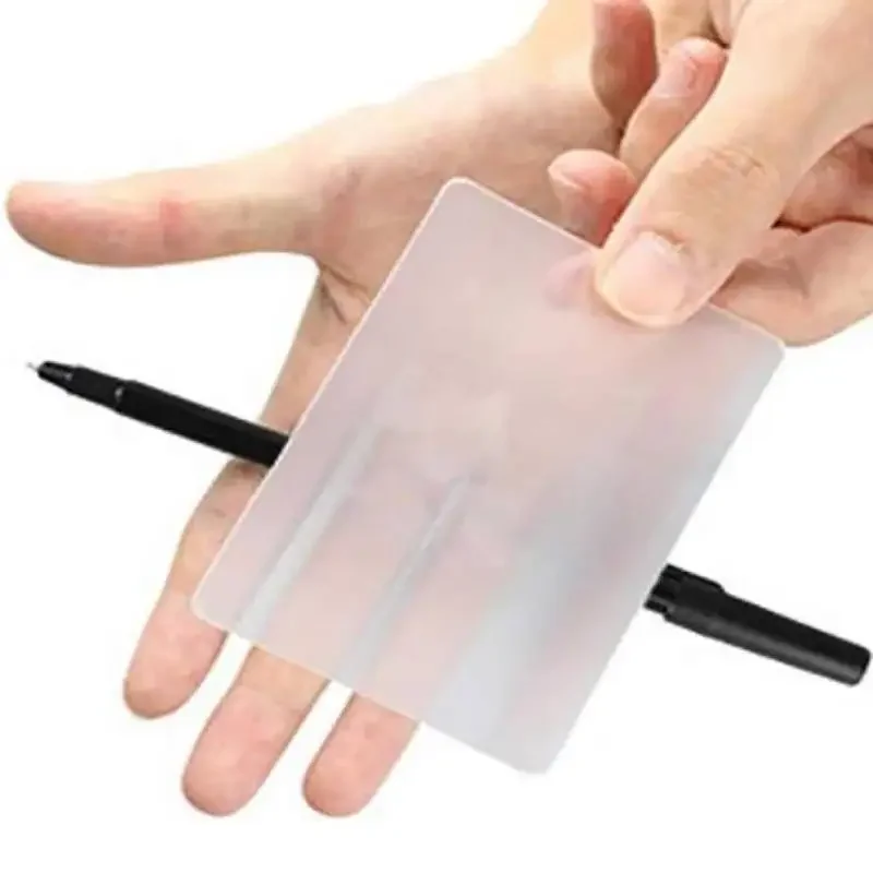 10pcs Lubor's Lens Card Magic Tricks Close Up Stage Magic Props Illusion Invisible Card Gimmick Magician Toy For Kid Beginner