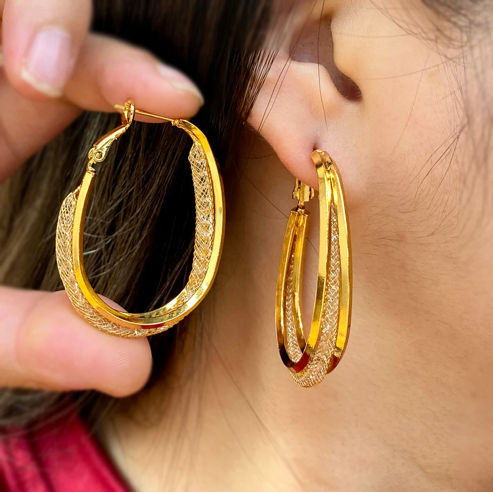 Sunny Jewelry Fashion Simple Hoop Earrings for Women Vintage Classic Circle Twist Geometry Huggie Party Wedding  Jewellery Gift thumbnail 6