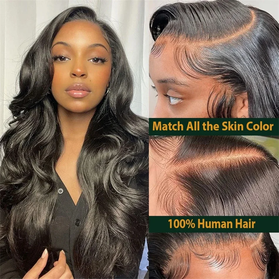 13x6 Hd Transparent Body Wave Lace Front Wig 30 40 Inch 360 13x4 Hd Lace Frontal Wigs Human Hair Wig Pre Plucked For Black Women thumbnail 4