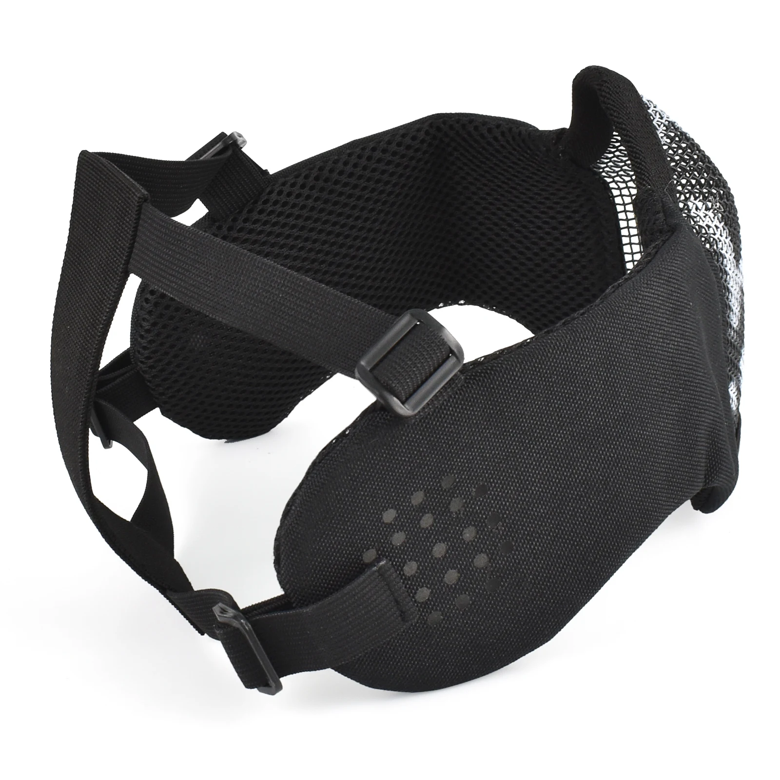 zlangsports Tactical Half Face Airsoft Mask Foldable Metal Mesh Ear Protection Adjustable CS Wargame Protective Masks thumbnail 6