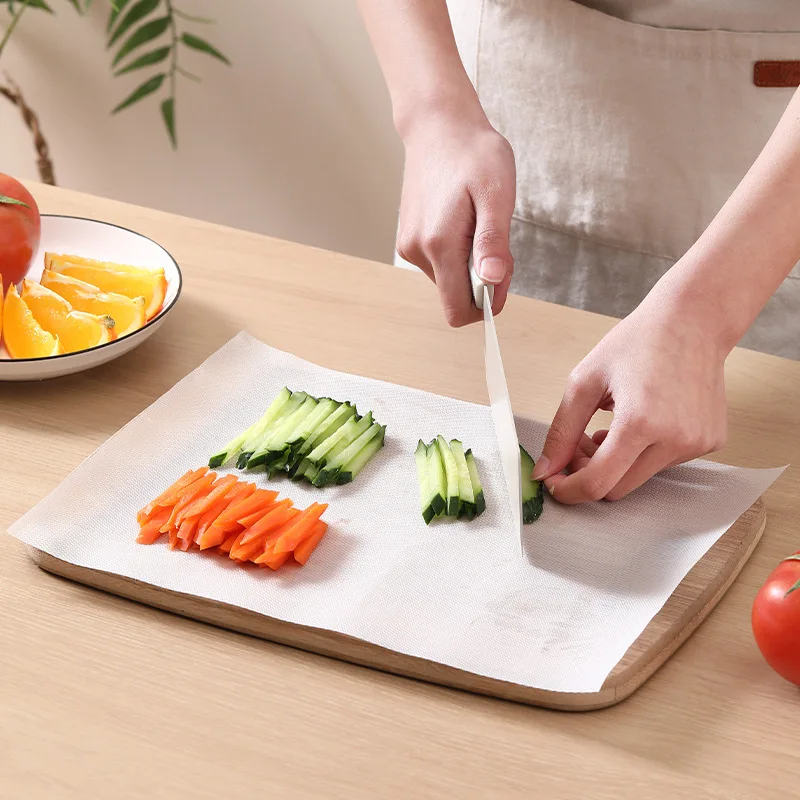 Disposable Free Cutting Kitchen Board Mat Antibacterial Supplementary Food Fruit Vegetable Cutting Board Adhesive Plate Mat thumbnail 2