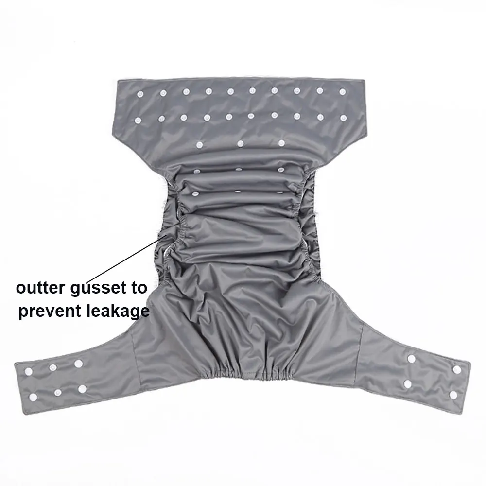 size adjustable reusable adult diaper for elderly washable incontinence underwear waterproof breathable pants for disabled thumbnail 5