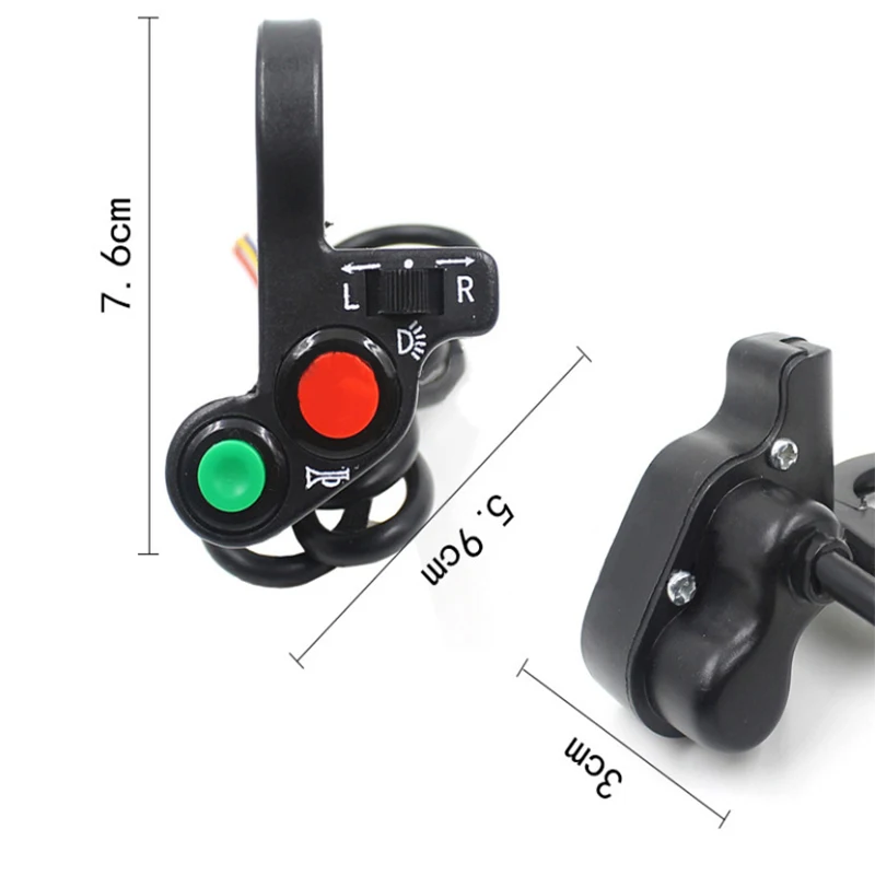 Motorcycle Scooter 7/8" Handlebar Horn Turn Signals Lights Controller Switch Motorcycle Modified Parts Handlebar Switch thumbnail 4