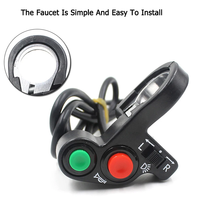 Motorcycle Scooter 7/8" Handlebar Horn Turn Signals Lights Controller Switch Motorcycle Modified Parts Handlebar Switch thumbnail 2