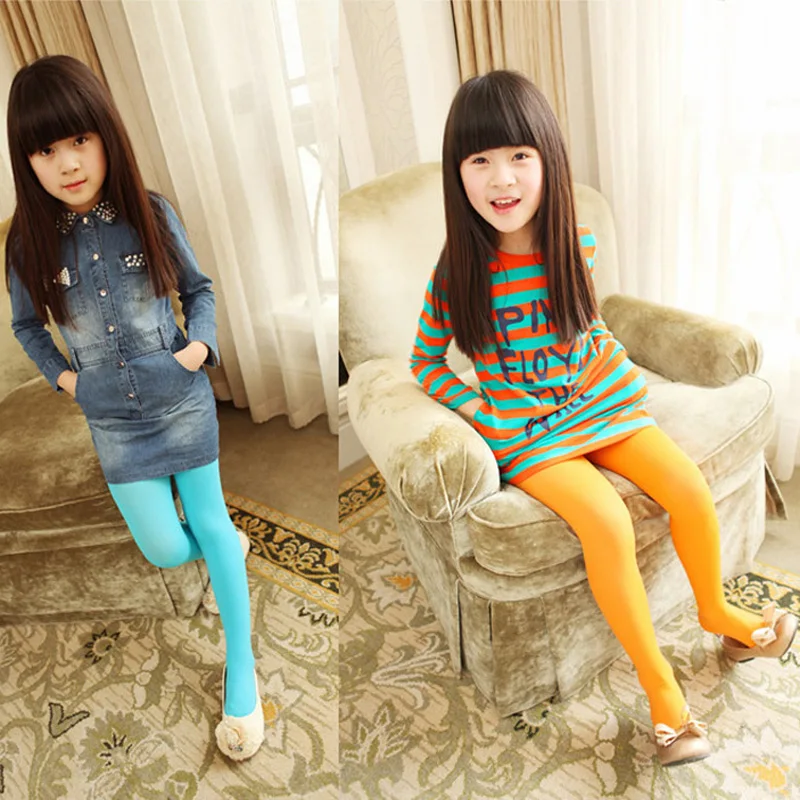 Children Girls Tights for Kids 1 to 15Y Classic Ballet Dance Pantyhose Baby Velvet Candy Color Spring Summer Student Stockings thumbnail 5