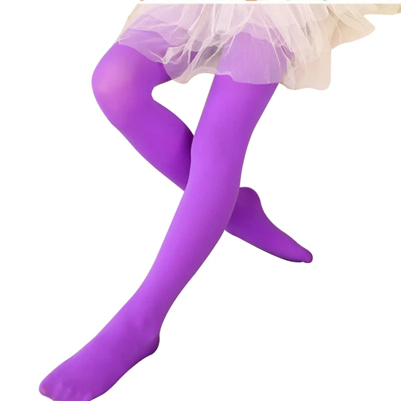 Children Girls Tights for Kids 1 to 15Y Classic Ballet Dance Pantyhose Baby Velvet Candy Color Spring Summer Student Stockings thumbnail 2