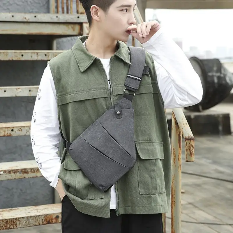 New Multifunction Chest Bags Anti Theft Single Crossobdy Bags for Men Waterproof Male Cross Body Messenger Bag Fanny Pack Sac thumbnail 4