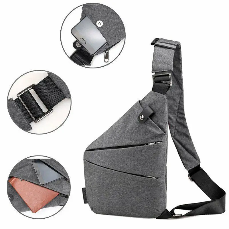 New Multifunction Chest Bags Anti Theft Single Crossobdy Bags for Men Waterproof Male Cross Body Messenger Bag Fanny Pack Sac thumbnail 3