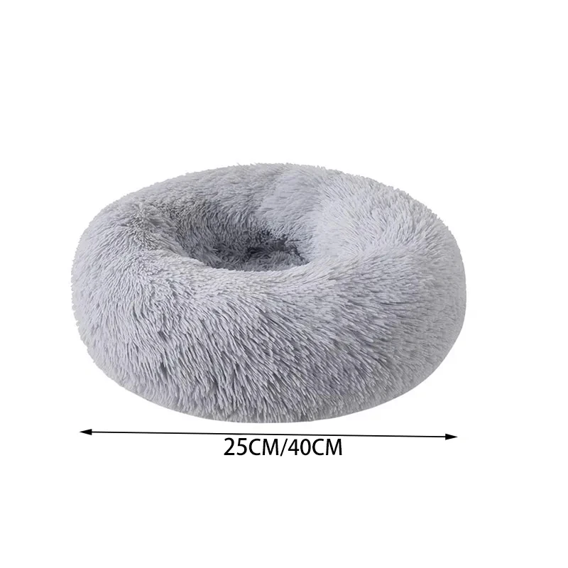 Cat Nest Round Soft Shaggy Mat for Kittens Chihuahua Indoor Dog Cat Bed Pet Supplies Removable Machine Washable Pillow Bed thumbnail 6