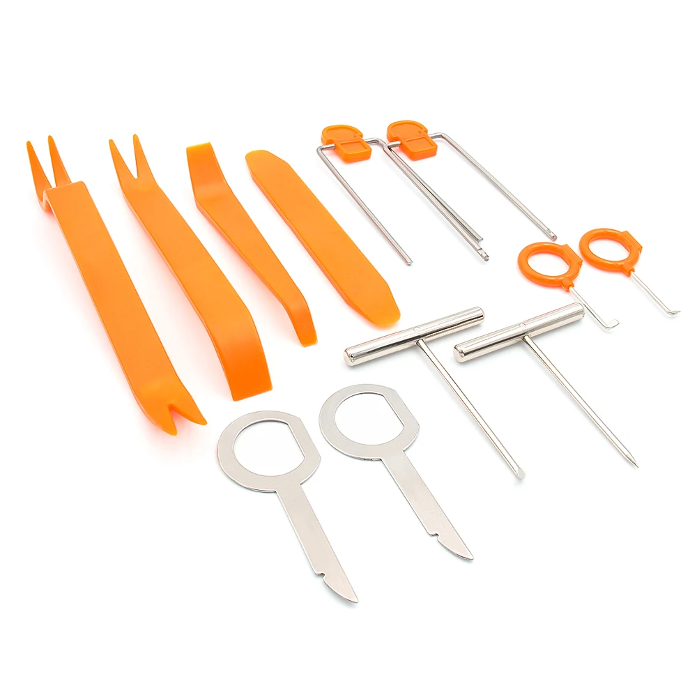 4/12pcs  Auto Dismantle Tools Kit Car Radio Door 0.5cm Clip Panel Trim Dash Audio Removal Installer Pry Kit Refit Set thumbnail 6