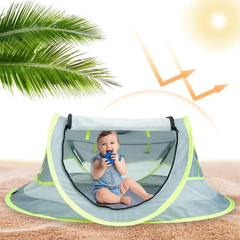 Portable Baby Travel Tent Portable UV Protection Sun Shelter Beach Tent Shelter Reusable Multifunctional Lightweight Baby Beach