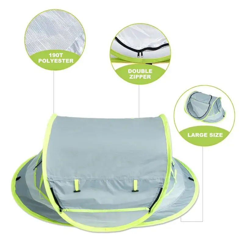 Portable Baby Travel Tent Portable UV Protection Sun Shelter Beach Tent Shelter Reusable Multifunctional Lightweight Baby Beach thumbnail 2