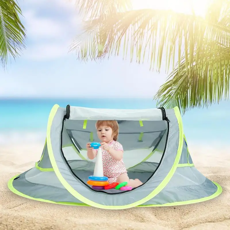 Portable Baby Travel Tent Portable UV Protection Sun Shelter Beach Tent Shelter Reusable Multifunctional Lightweight Baby Beach thumbnail 5