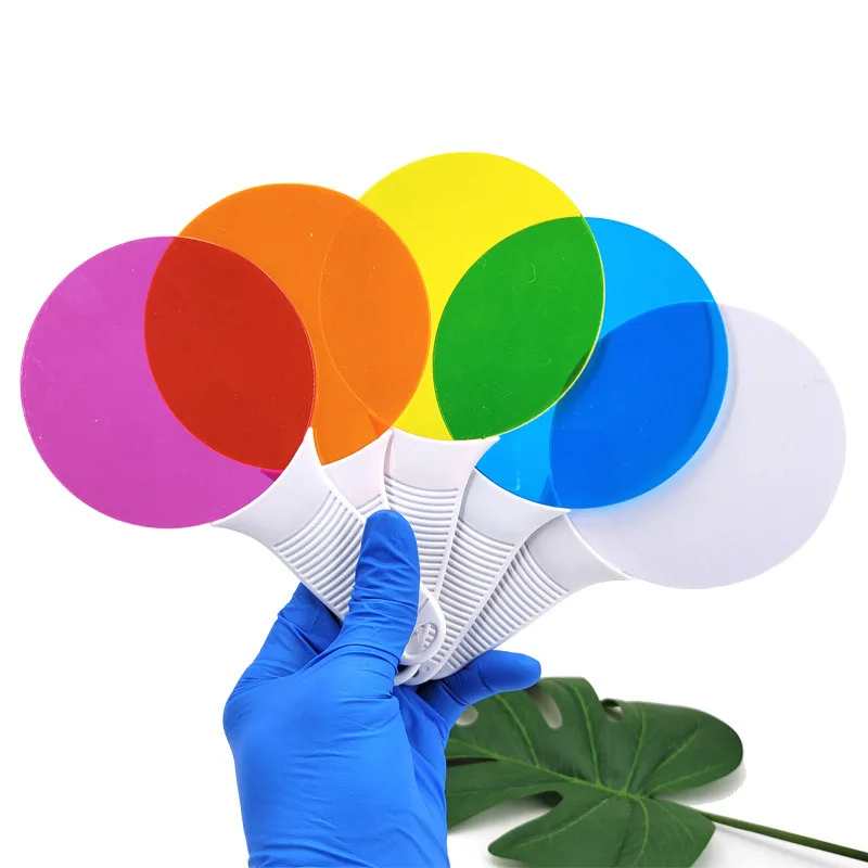 5PCS Color Mixing Toy Kids Science Red Green Yellow Optical Filter Juguetes Educativos Montessori Sensoriales Juegos Didácticos