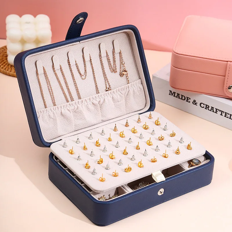 Leather Jewelry Box Organizer Jewelry Display Jewelry Boxes and Packaging Ring Box Suitable for Earrings and Rings thumbnail 3
