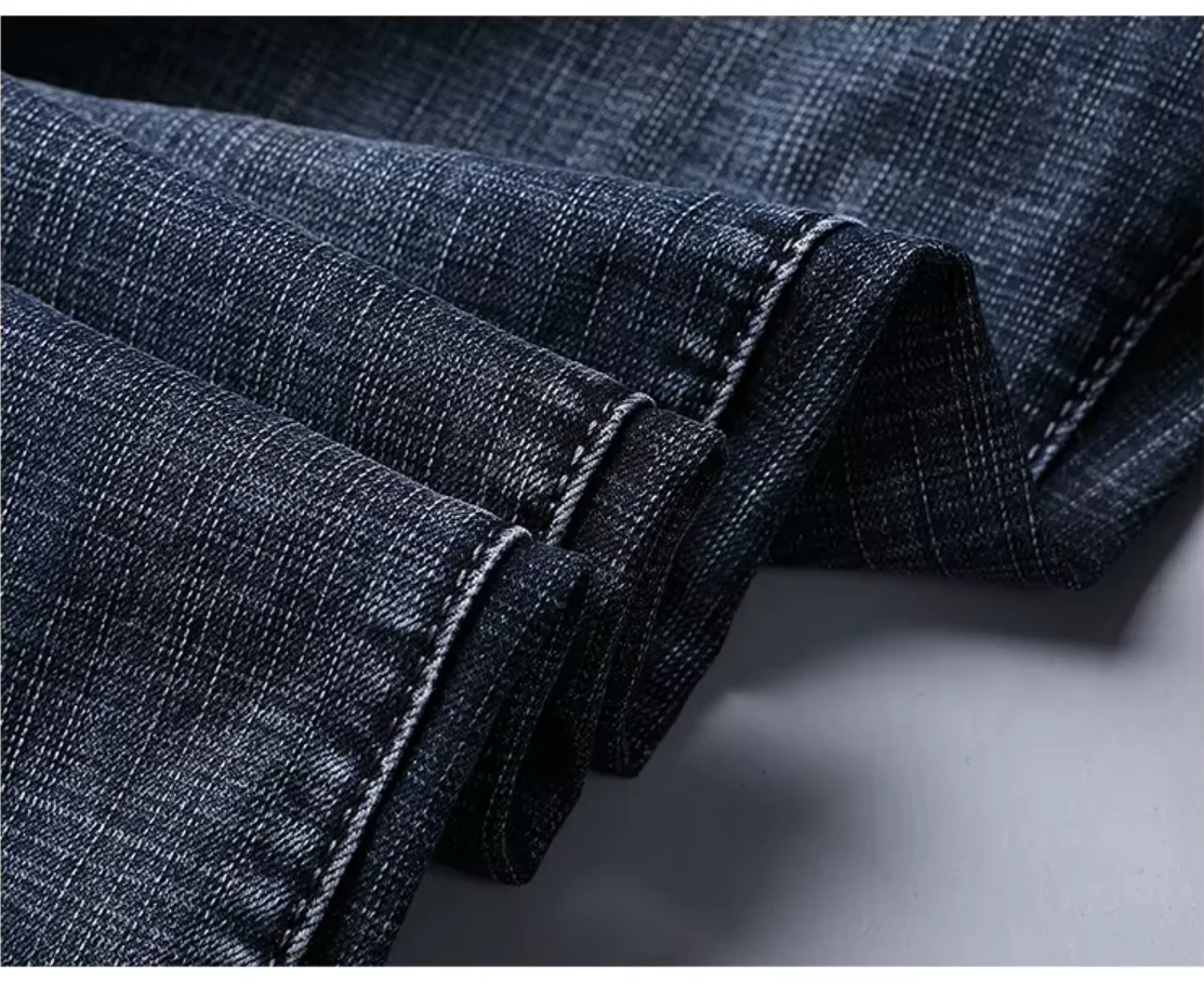 Wthinlee New Business Men's Jeans Casual Straight Stretch Fashion Classic Blue Black Work Denim Trousers Male Brand Clothing thumbnail 5