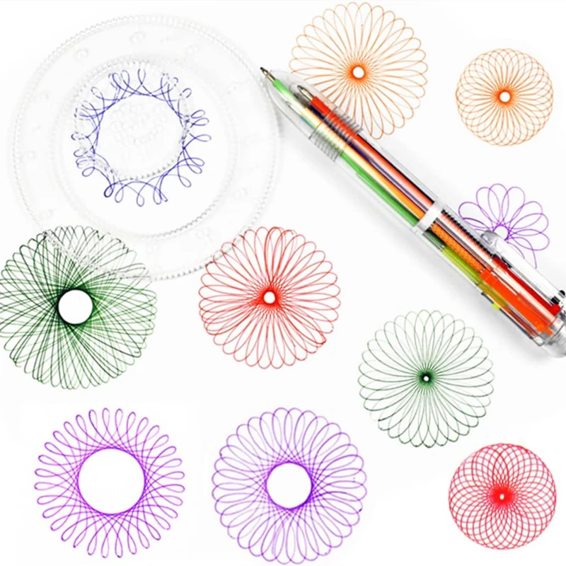 22/4/1PC Spirograph Ruler Drawing Scratch Painting Toys Interlocking Gears Wheels Painting Drawing Accessories Educational Toy thumbnail 3