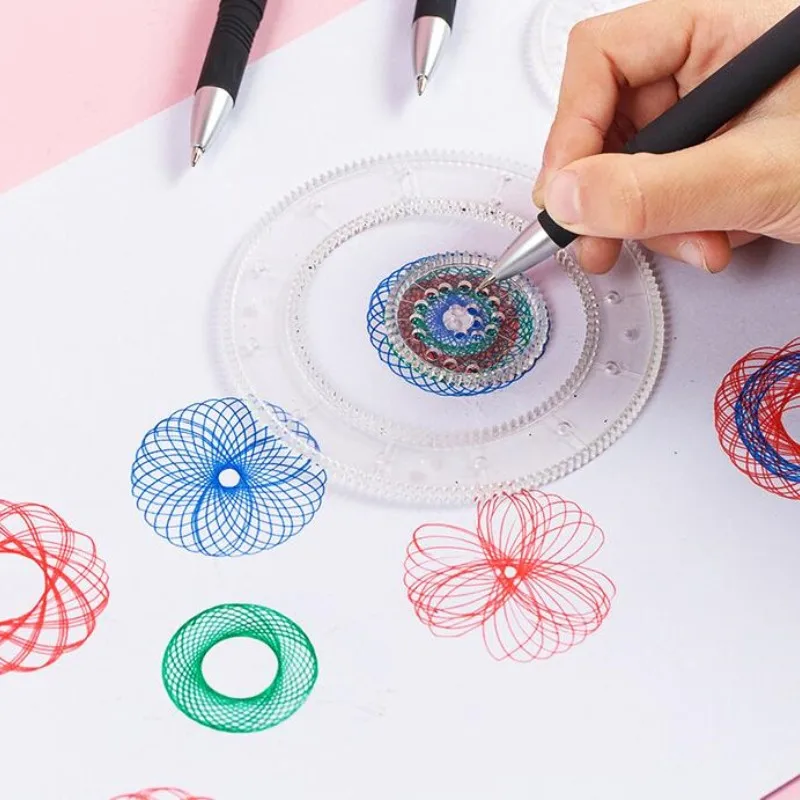 22/4/1PC Spirograph Ruler Drawing Scratch Painting Toys Interlocking Gears Wheels Painting Drawing Accessories Educational Toy thumbnail 4