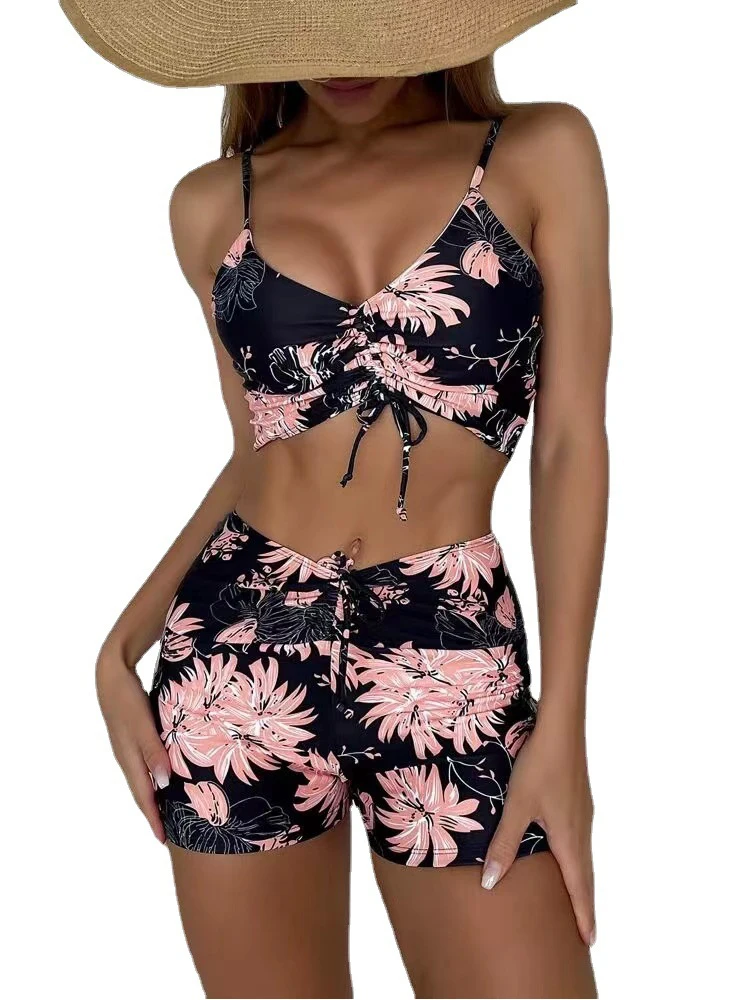 2025 High Waist Bikini Swimsuit Women Push Up Bikini Floral Swimsuit Print Bikini boxers Swimwear Swim Trunks Bathing Suit thumbnail 6