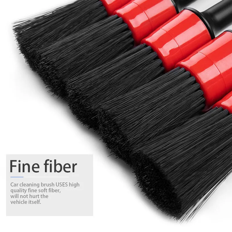SEAMETAL 5pcs Car Detailing Brush Set Car Dashboard Air Conditioner Air Outlet Wheel Brushes for Car Interior Cleaning Tools thumbnail 3