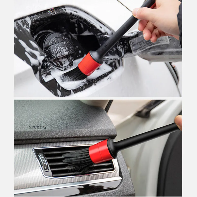 SEAMETAL 5pcs Car Detailing Brush Set Car Dashboard Air Conditioner Air Outlet Wheel Brushes for Car Interior Cleaning Tools thumbnail 6