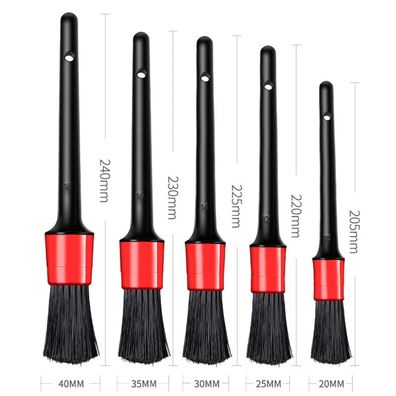 SEAMETAL 5pcs Car Detailing Brush Set Car Dashboard Air Conditioner Air Outlet Wheel Brushes for Car Interior Cleaning Tools thumbnail 2
