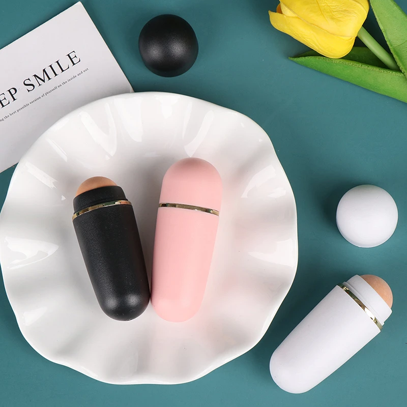 Face Oil Absorbing Roller Natural Volcanic Stone Massage Body Stick Makeup Face Skin Care Tool Facial Pores Cleaning Oil Roller thumbnail 2