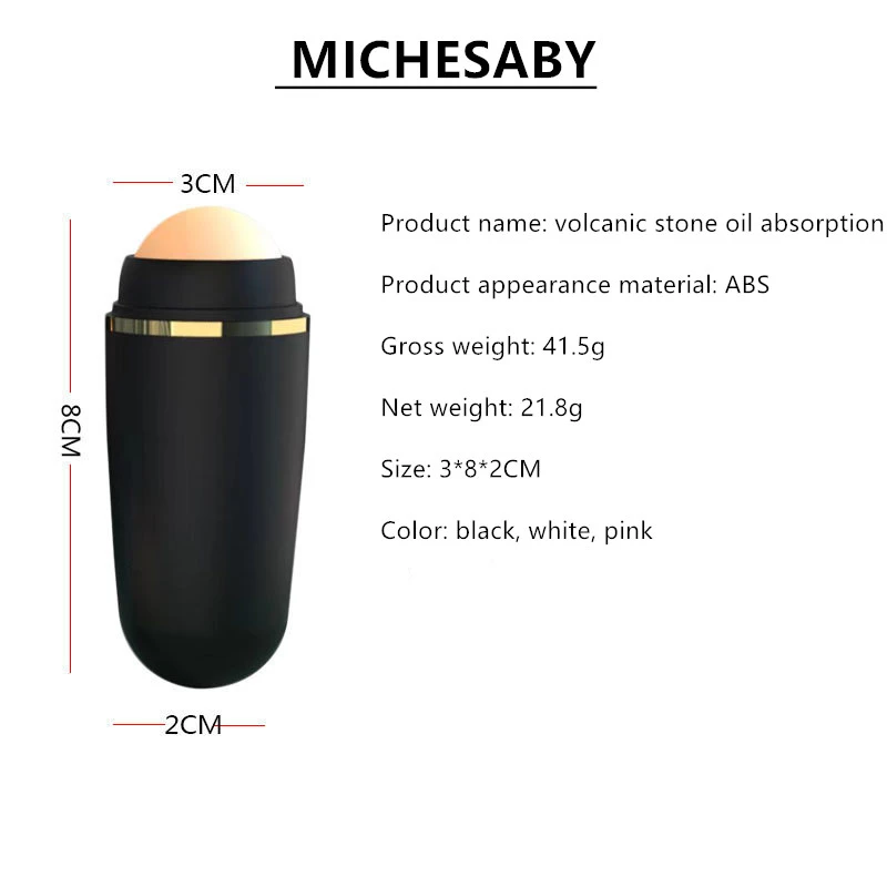 Face Oil Absorbing Roller Natural Volcanic Stone Massage Body Stick Makeup Face Skin Care Tool Facial Pores Cleaning Oil Roller thumbnail 5