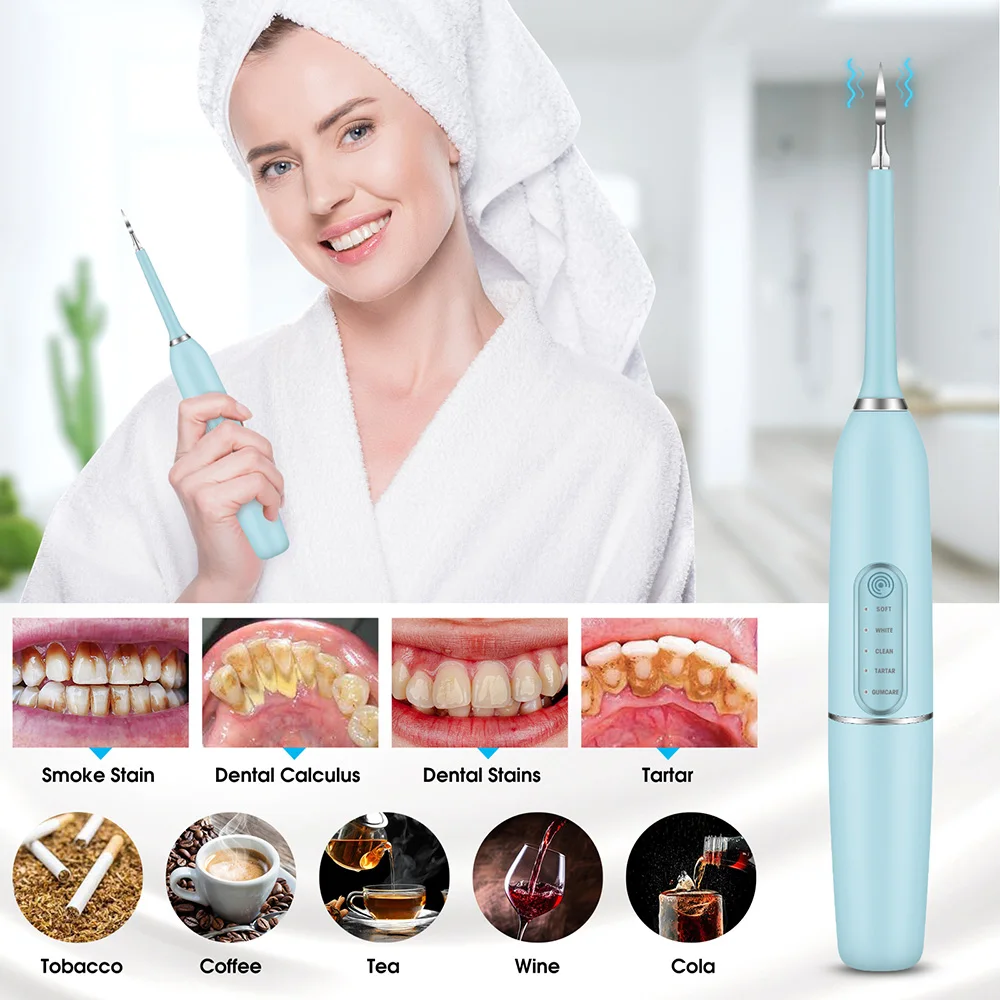 Electric Dental Calculus Remover Dental Cleaning Device Teeth Cleaner Tooth Whitening Irrigator Remove Tartar Scaler Teeth Care thumbnail 2