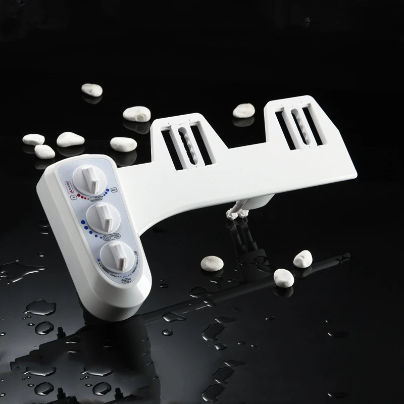 1PC ABS Bidet for Non-Electric Mechanical Bidet Toilet Seat Attachment Hot and Cold Water Spray Dual Nozzle thumbnail 2