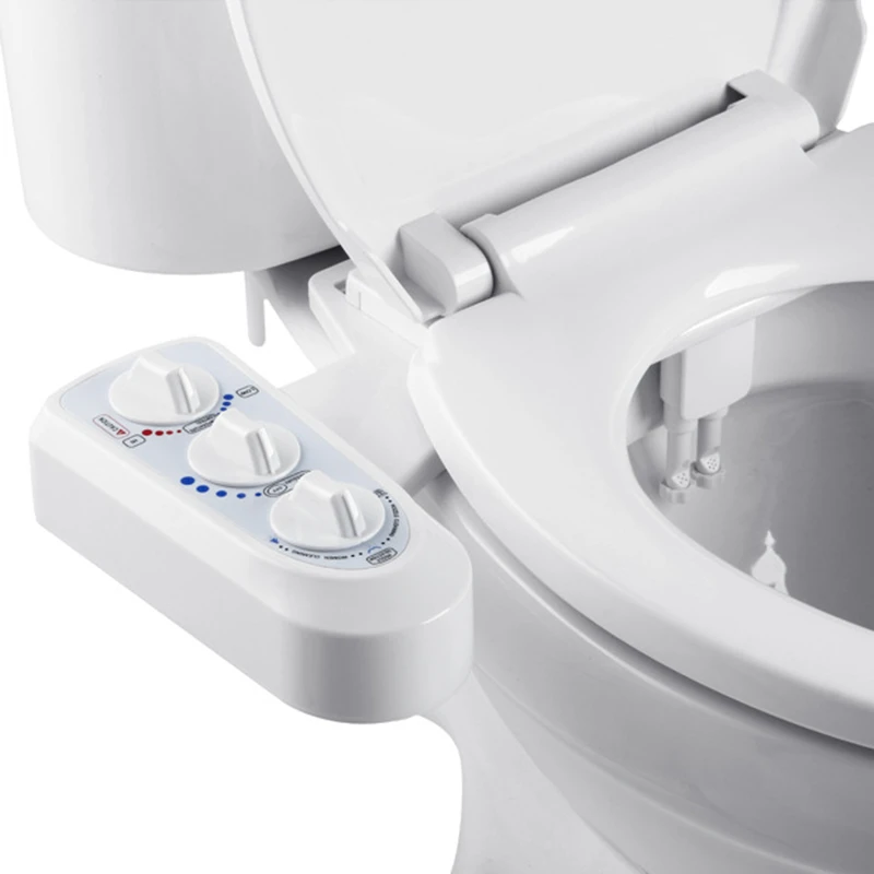 1PC ABS Bidet for Non-Electric Mechanical Bidet Toilet Seat Attachment Hot and Cold Water Spray Dual Nozzle thumbnail 5