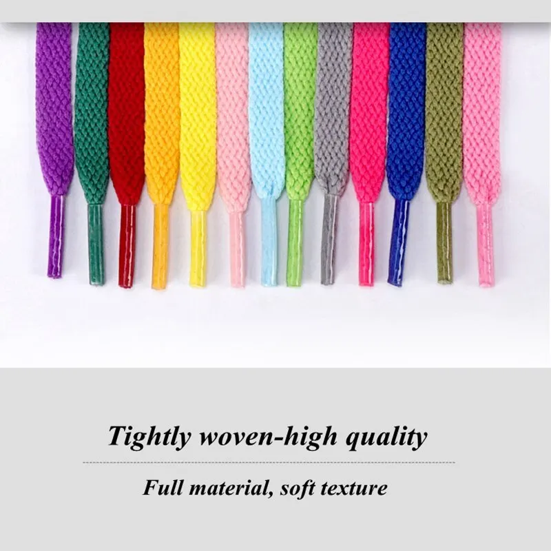 1Pair 36colors Flats Shoelaces Classic Shoe Laces Off Sneaker White  Sports Men Women Children Shoelace Casual Shoe Strings thumbnail 3